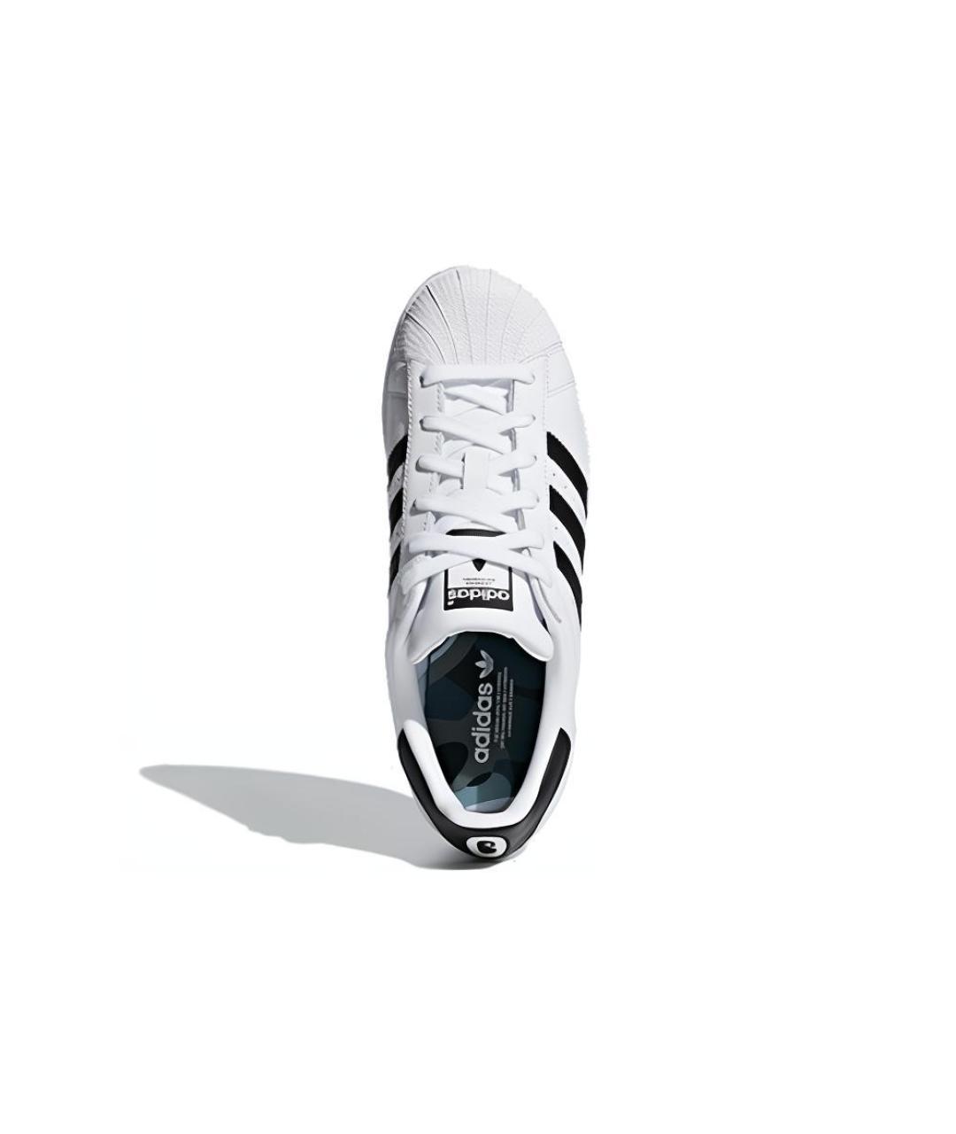 ADIDAS Белые кожаные кроссовки, фото 4