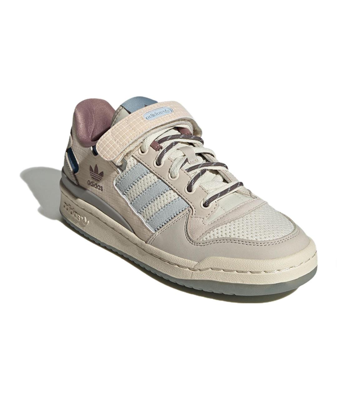 ADIDAS Бежевые кожаные кроссовки, фото 3