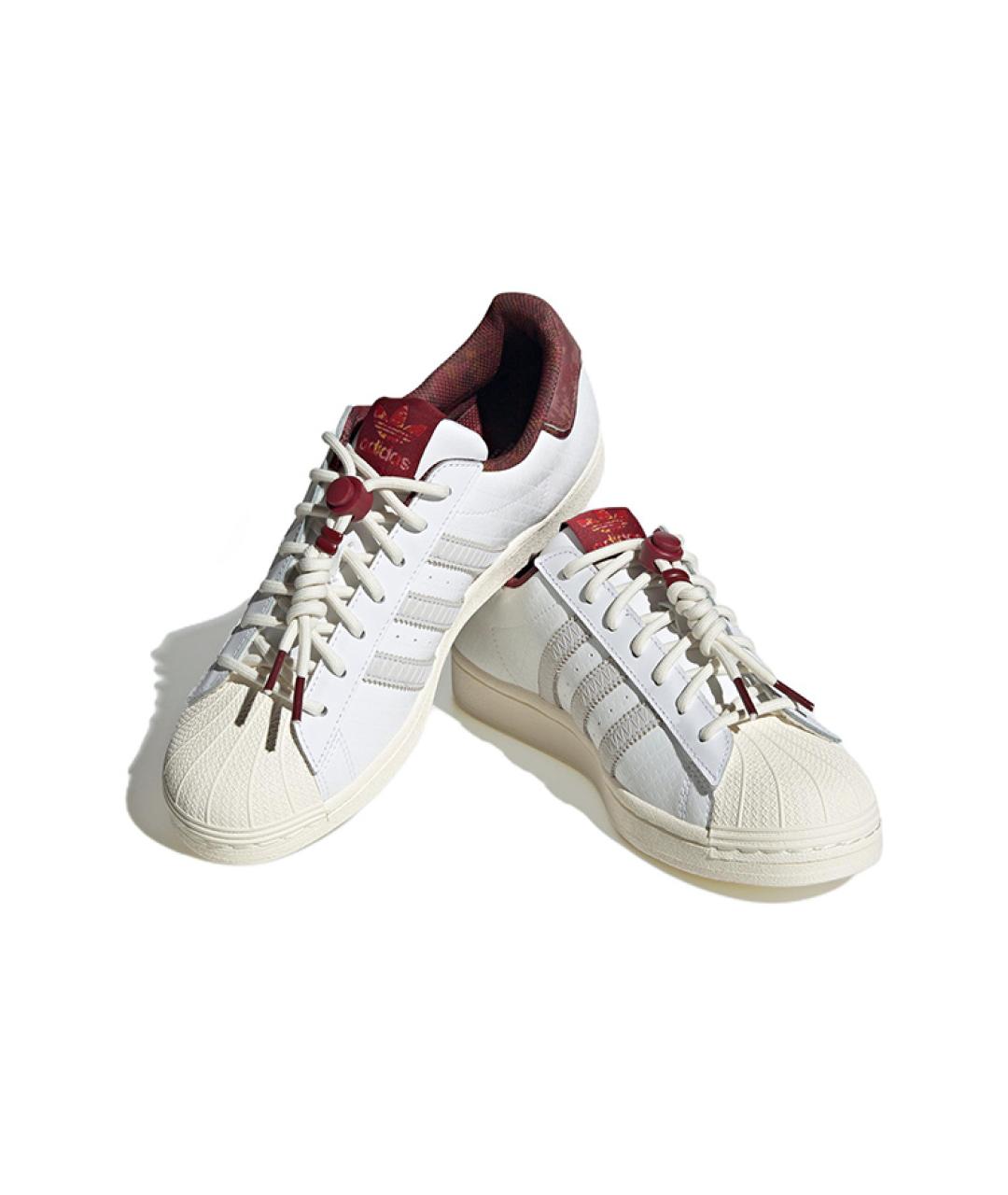 ADIDAS Белые кожаные кроссовки, фото 3