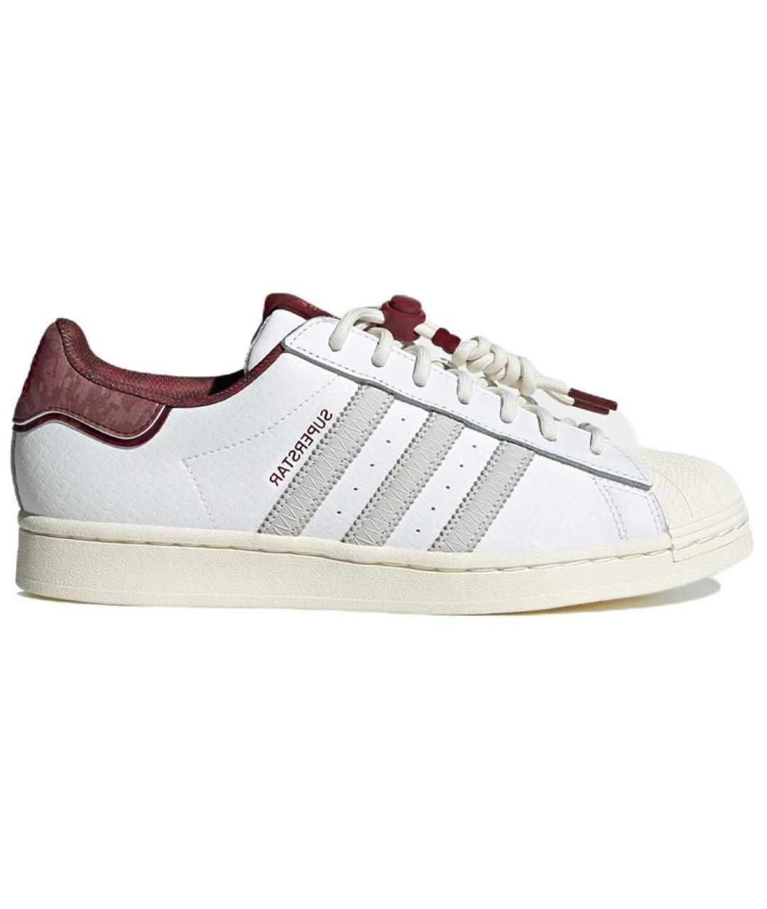 ADIDAS Белые кожаные кроссовки, фото 1