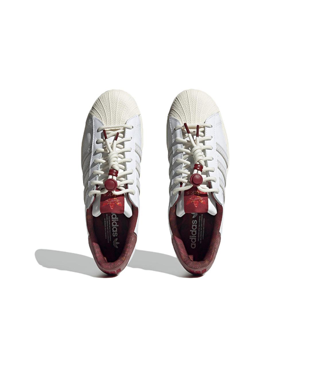 ADIDAS Белые кожаные кроссовки, фото 6
