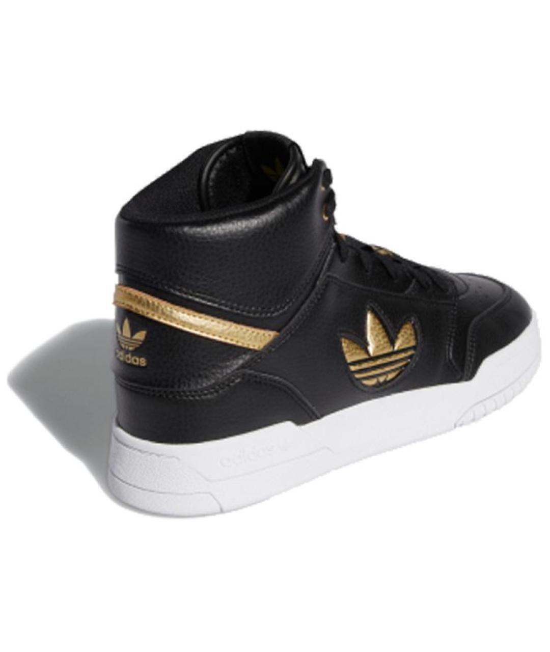 ADIDAS Черные кожаные кроссовки, фото 3
