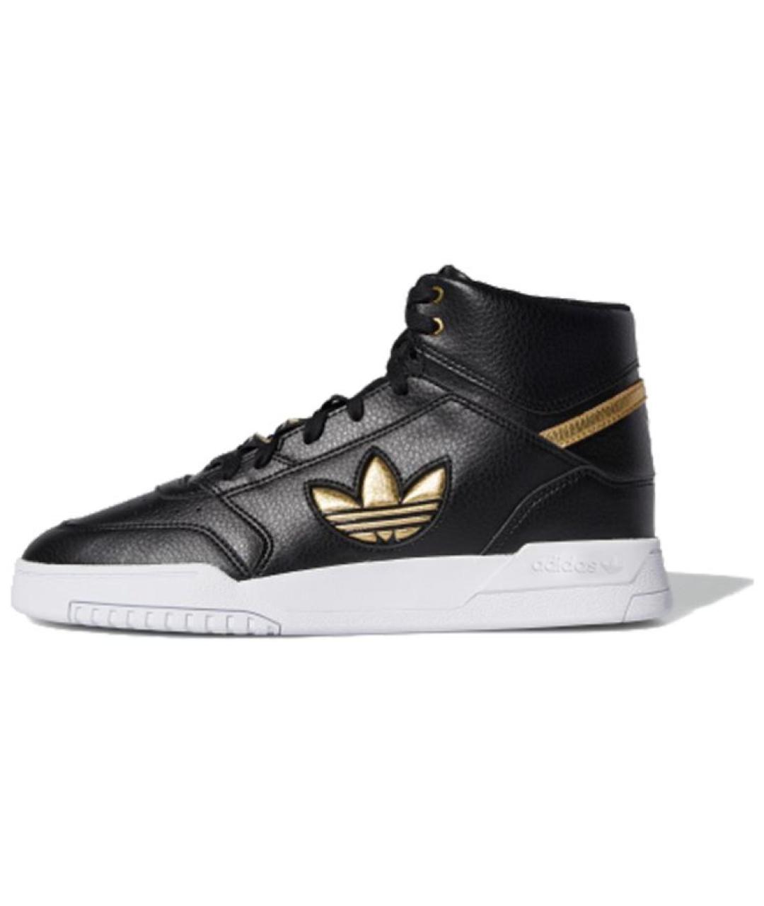 ADIDAS Черные кожаные кроссовки, фото 5