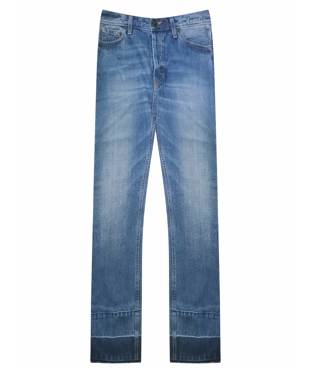 ERIKA CAVALLINI Синие хлопковые прямые джинсы, фото 1