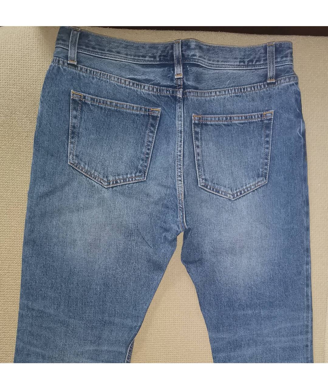 ERIKA CAVALLINI Синие хлопковые прямые джинсы, фото 3
