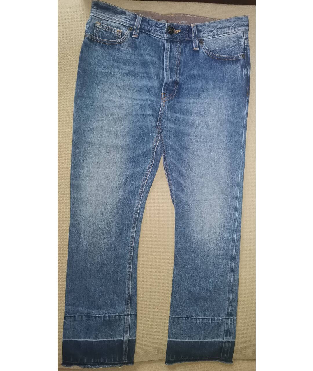 ERIKA CAVALLINI Синие хлопковые прямые джинсы, фото 8