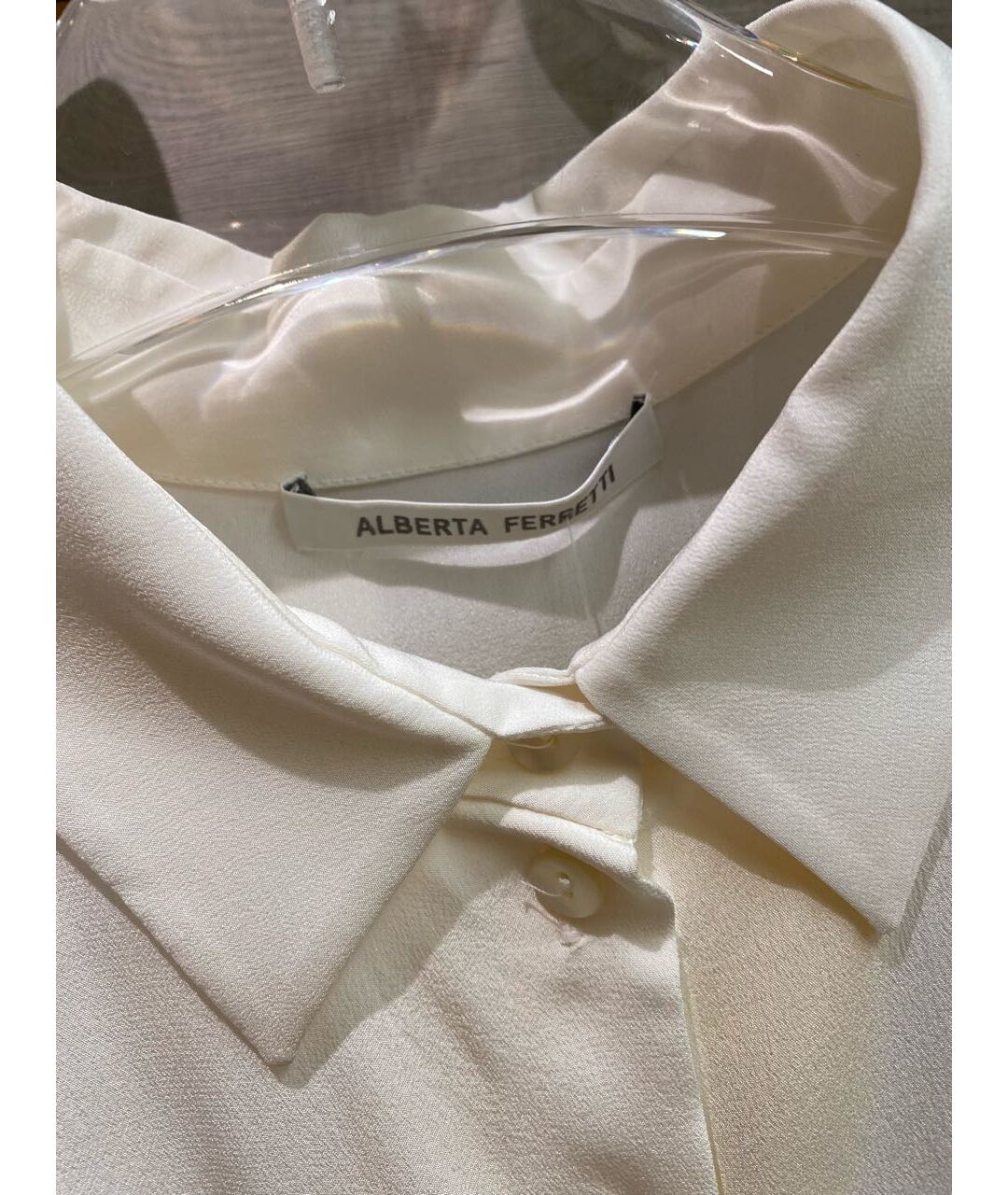ALBERTA FERRETTI Белая шелковая блузы, фото 3