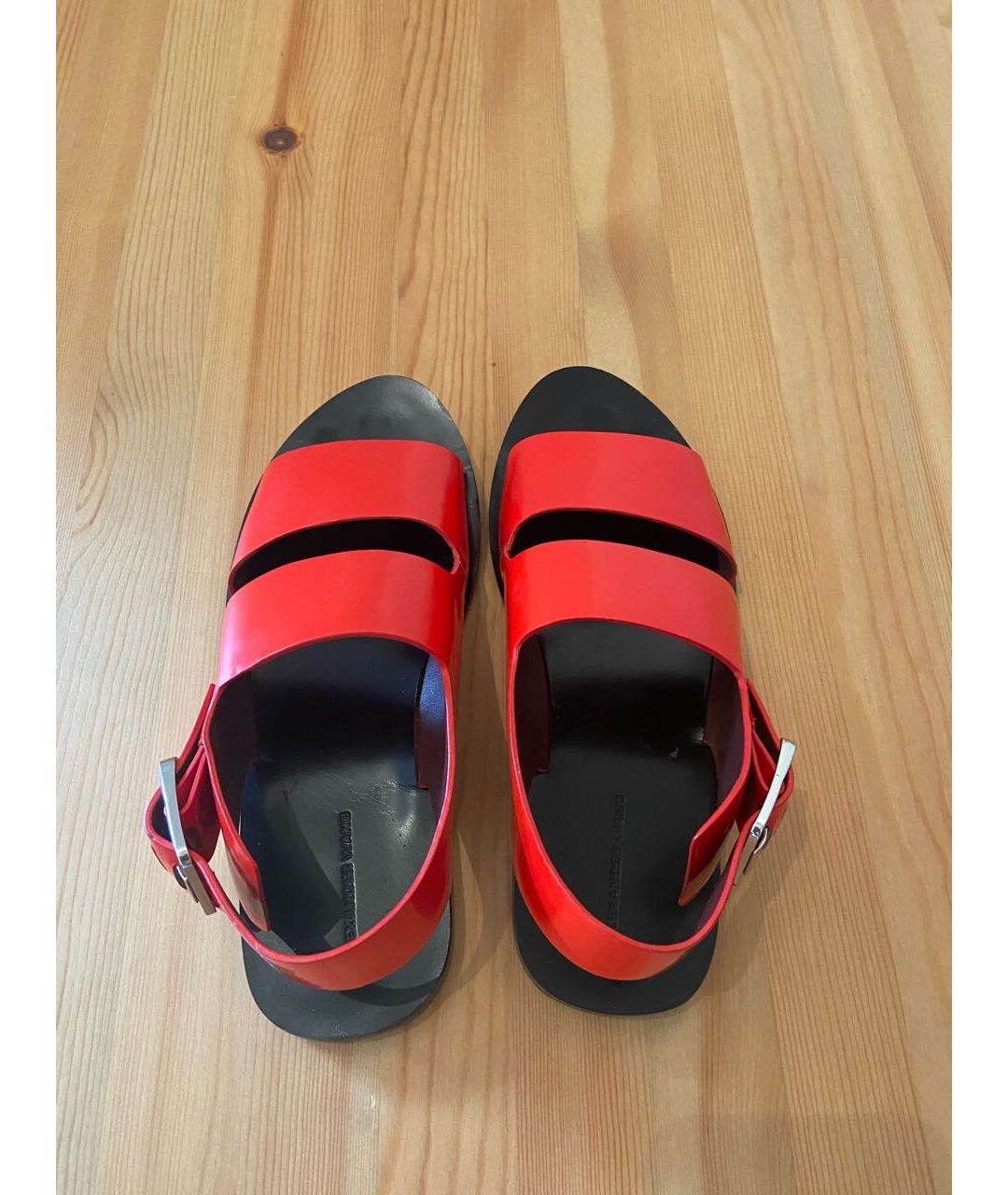 ALEXANDER WANG Красные кожаные сандалии, фото 3
