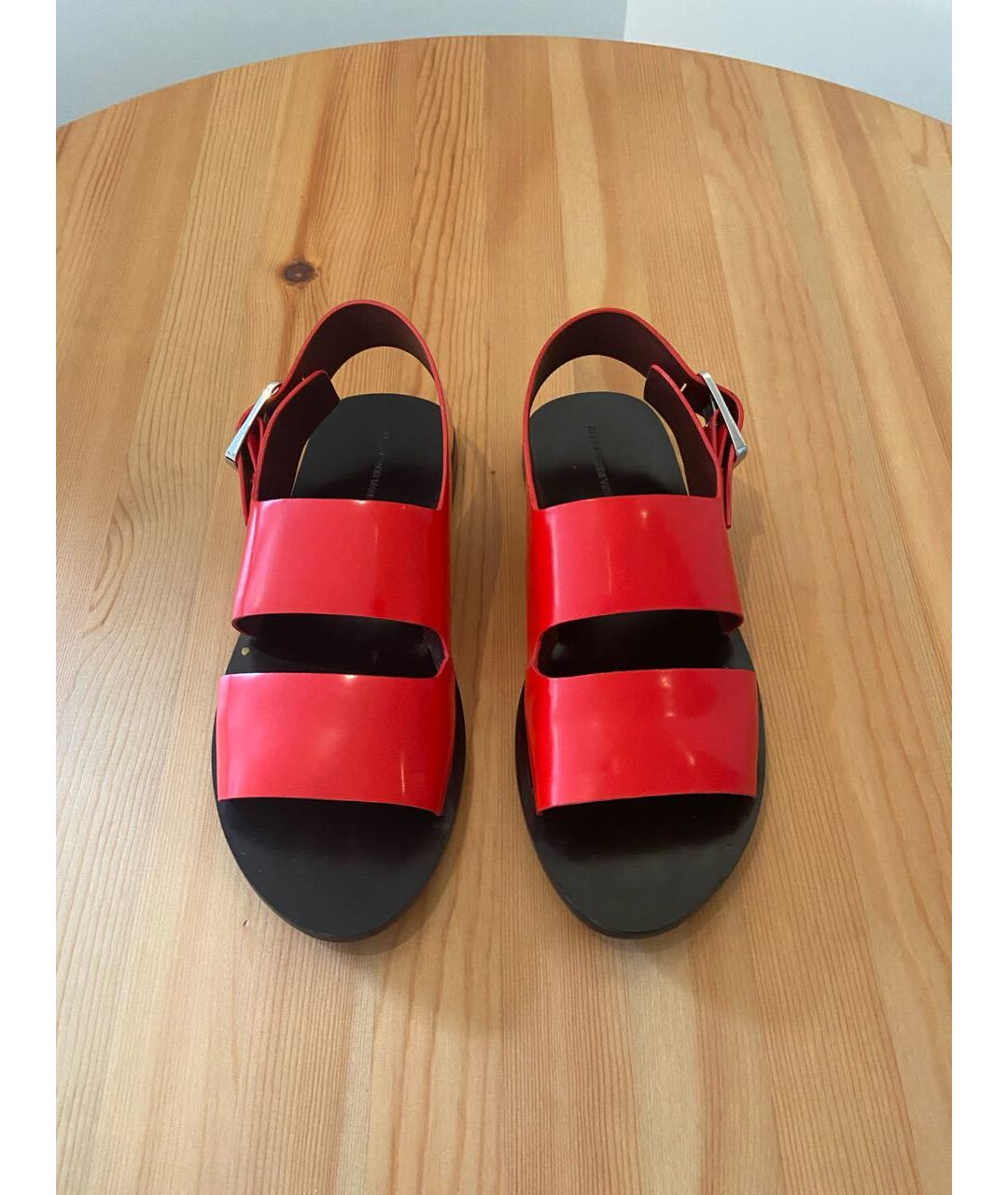 ALEXANDER WANG Красные кожаные сандалии, фото 2
