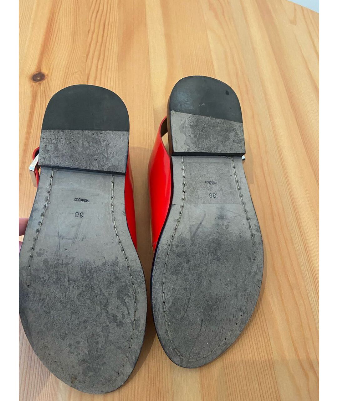ALEXANDER WANG Красные кожаные сандалии, фото 5