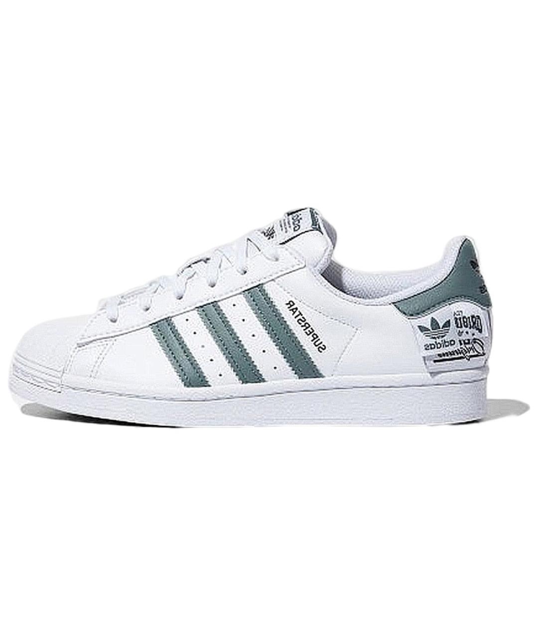 ADIDAS Белые кожаные кроссовки, фото 5