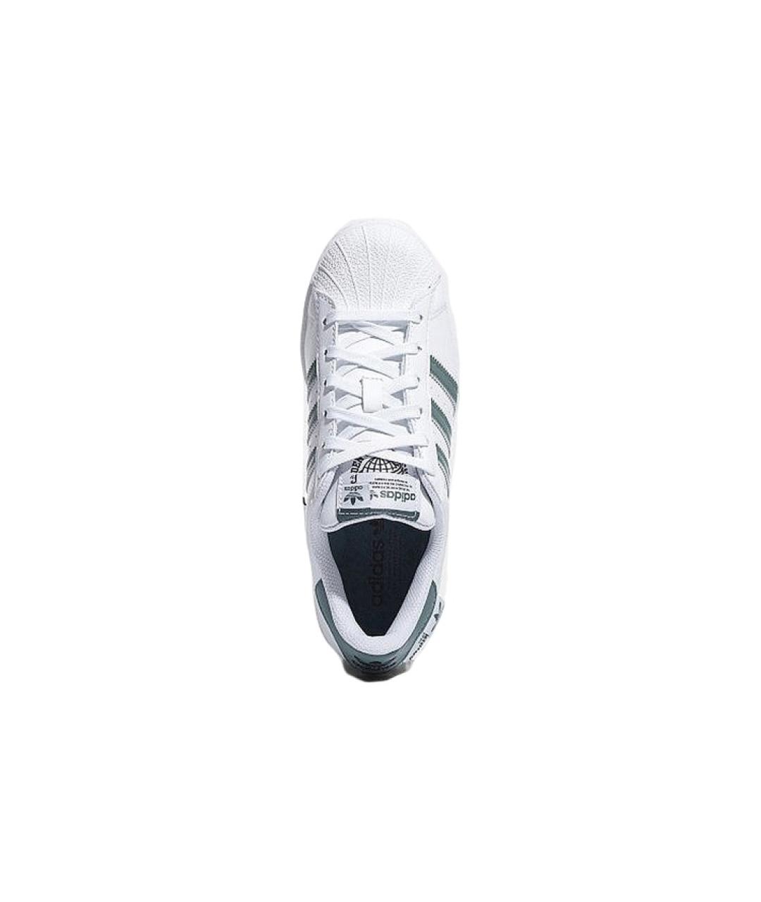 ADIDAS Белые кожаные кроссовки, фото 6