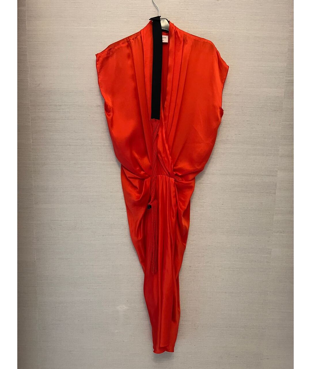 LANVIN Красное шелковое коктейльное платье, фото 2