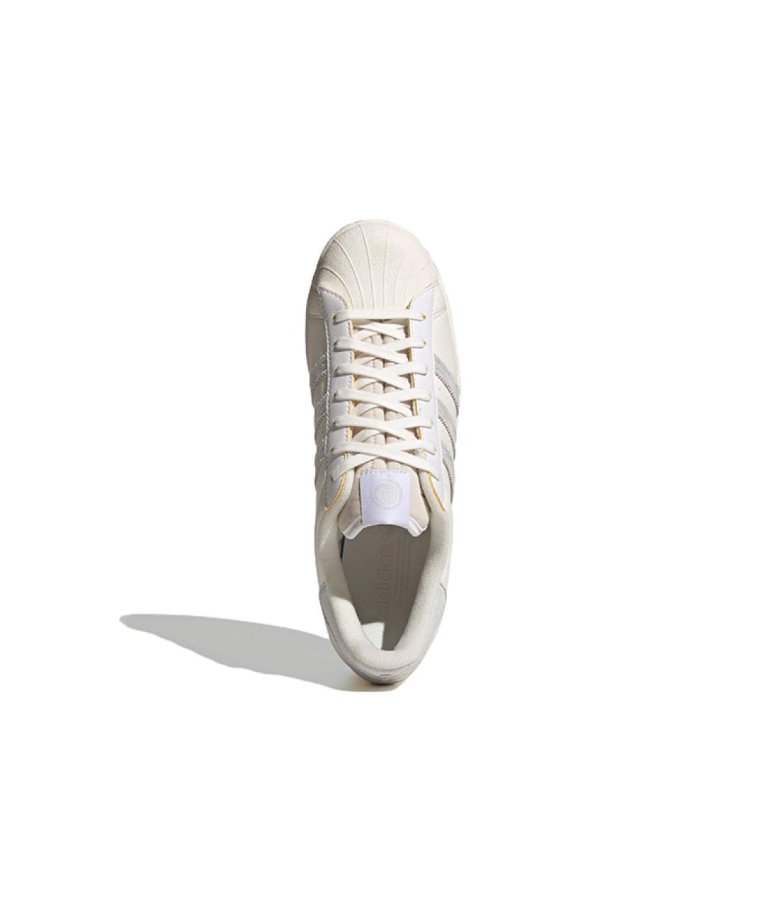 ADIDAS Бежевые кожаные кроссовки, фото 6