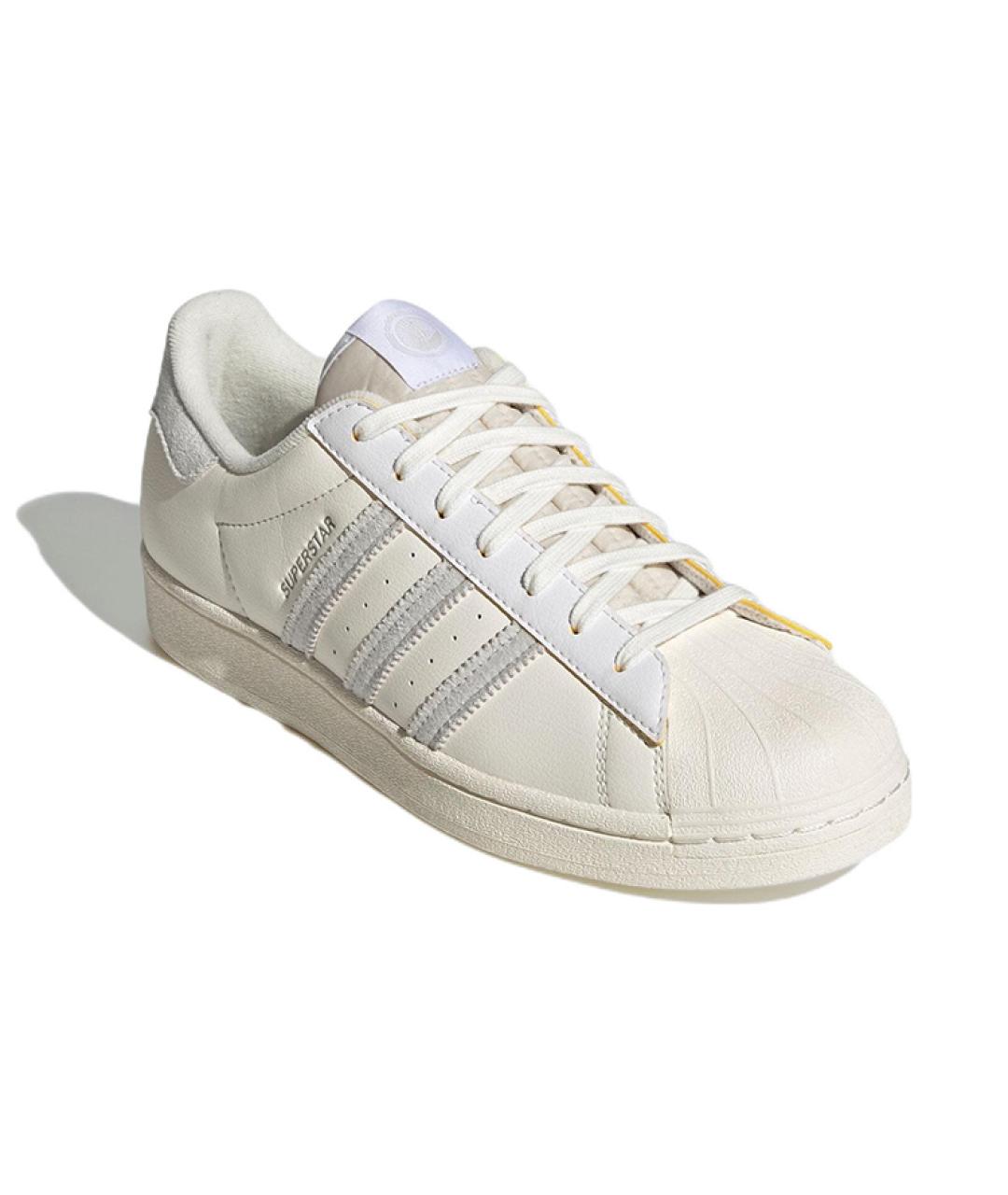 ADIDAS Бежевые кожаные кроссовки, фото 3