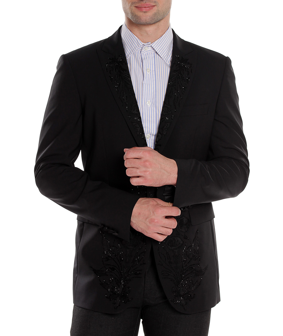 JOHN RICHMOND Черный шерстяной пиджак, фото 3