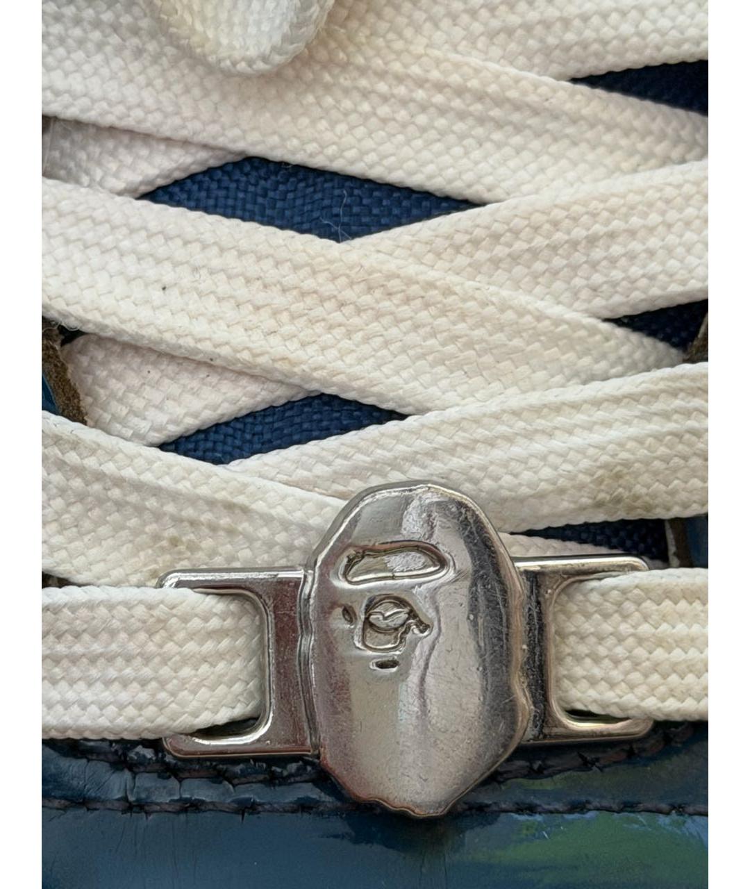A BATHING APE Мульти низкие кроссовки / кеды из лакированной кожи, фото 6