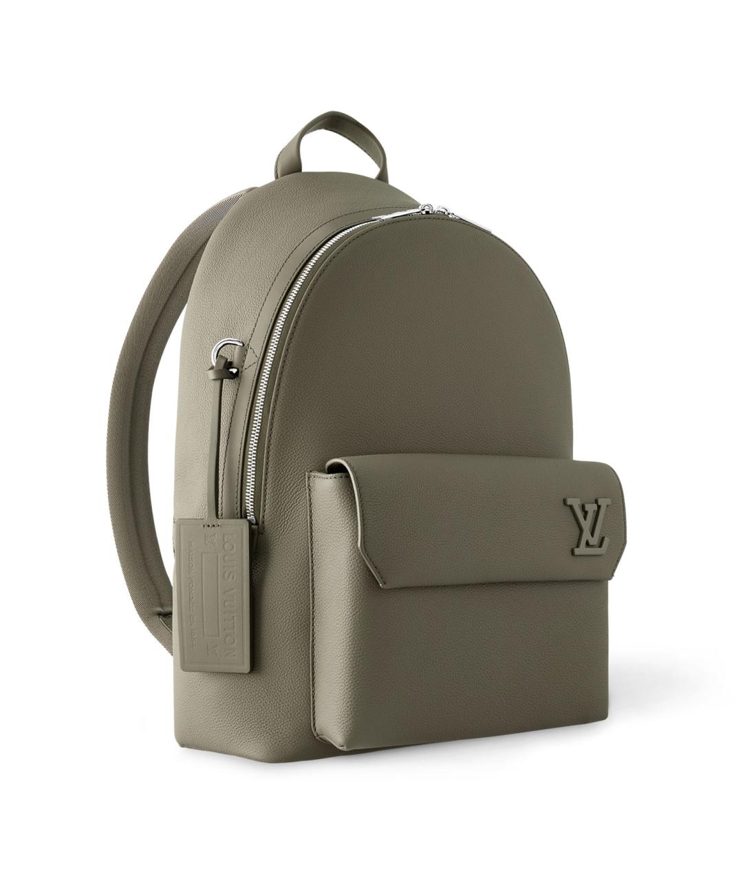 LOUIS VUITTON Хаки кожаный рюкзак, фото 2