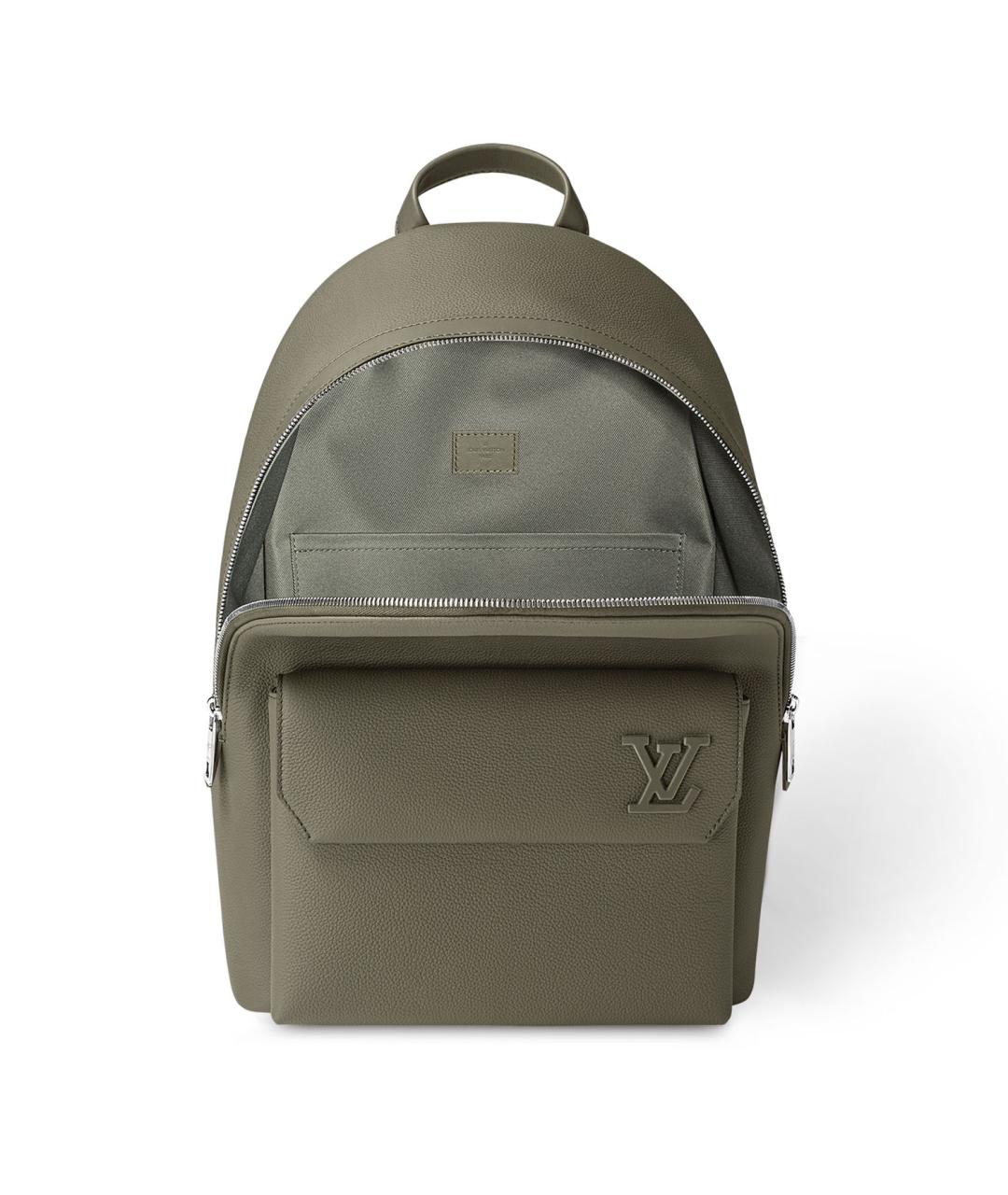 LOUIS VUITTON Хаки кожаный рюкзак, фото 4