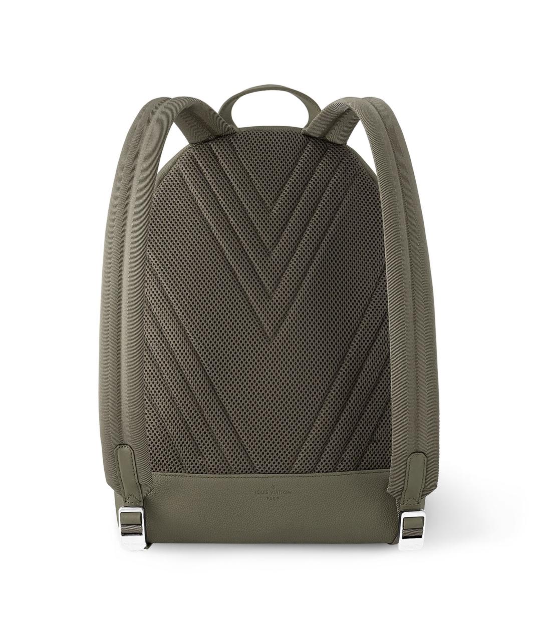 LOUIS VUITTON Хаки кожаный рюкзак, фото 3