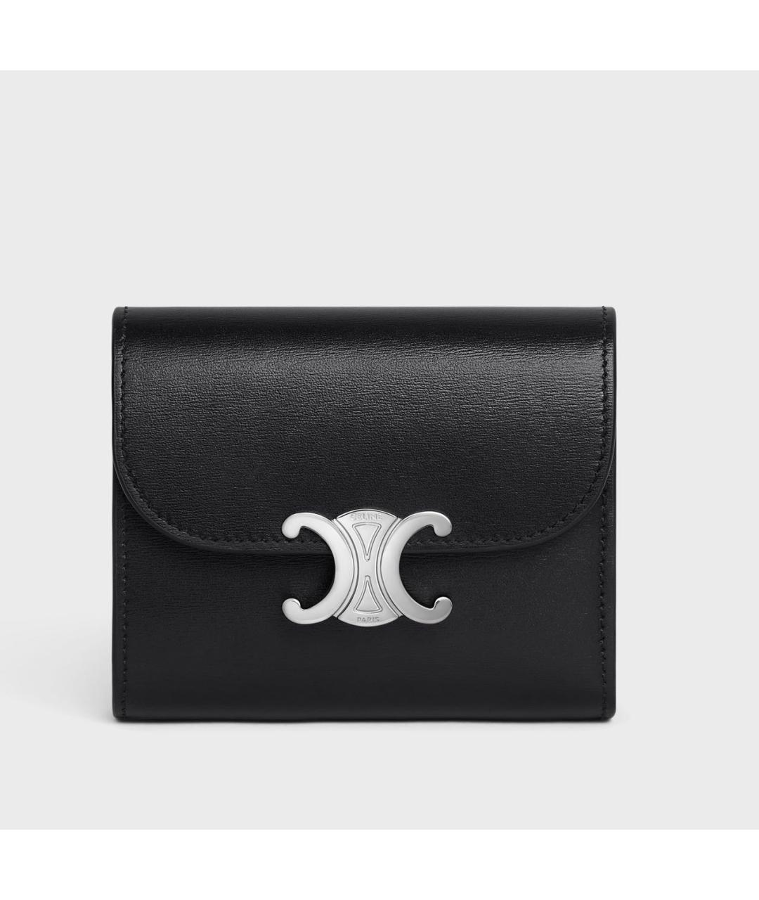 CELINE Черный кожаный кошелек, фото 5