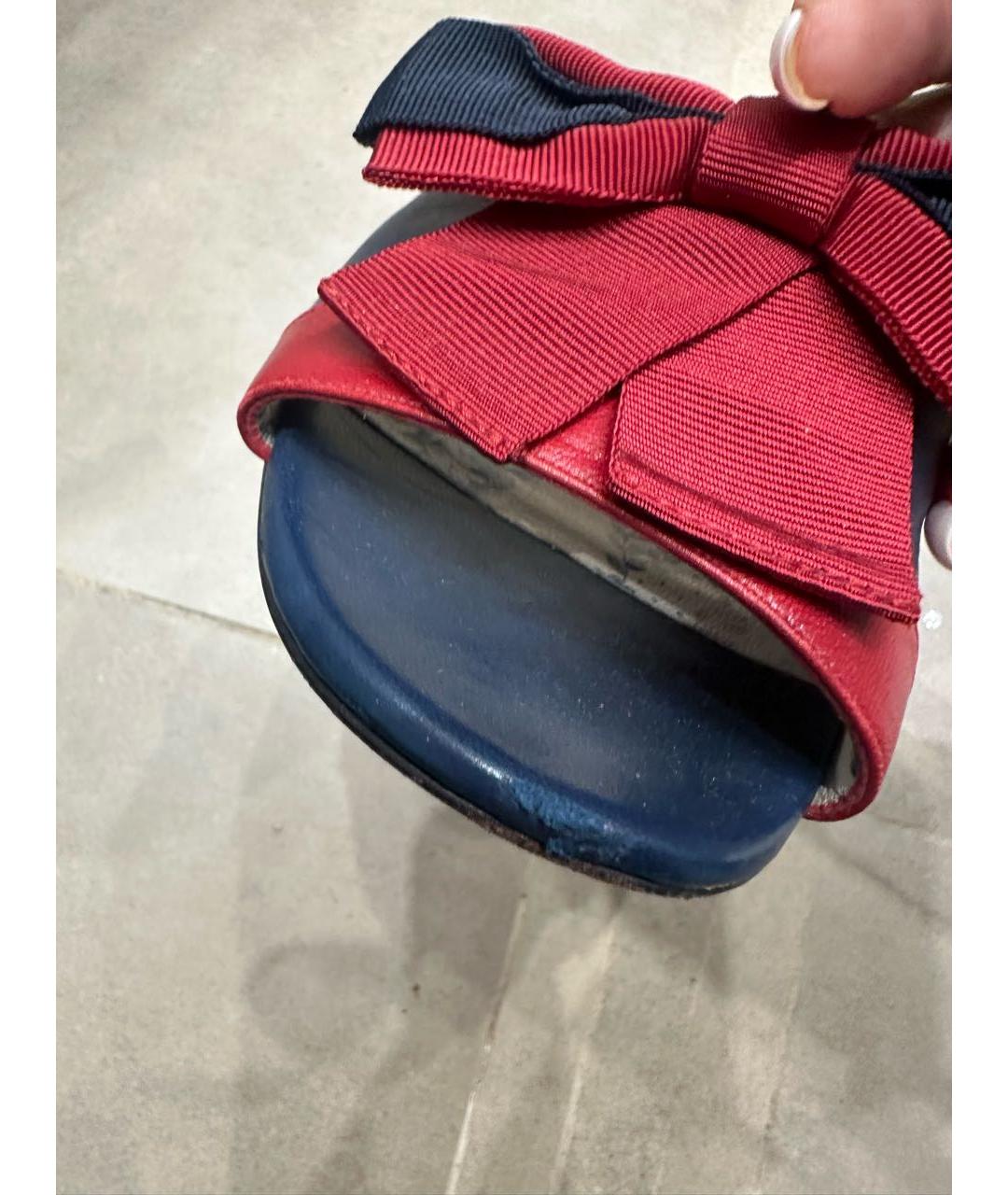 GUCCI Темно-синие кожаные мюли, фото 6