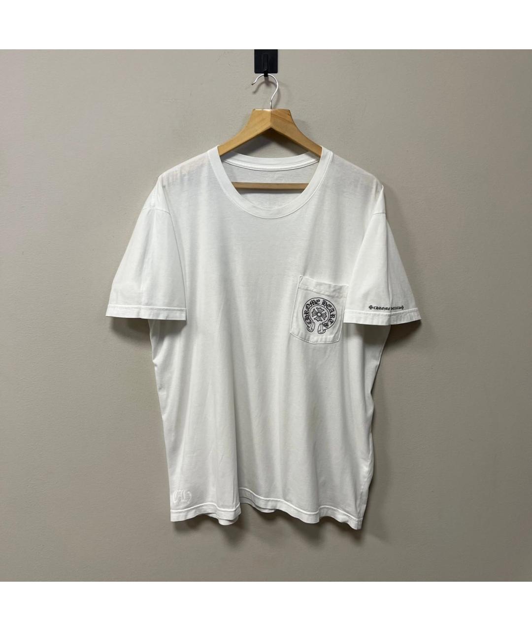 CHROME HEARTS Белая хлопковая футболка, фото 6