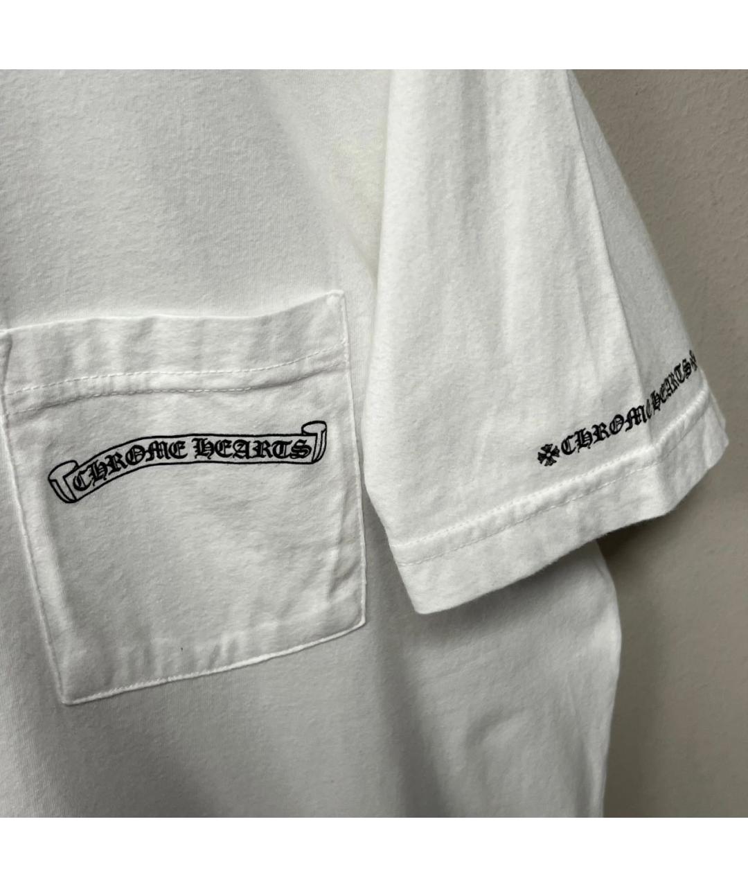 CHROME HEARTS Белая хлопковая футболка, фото 6