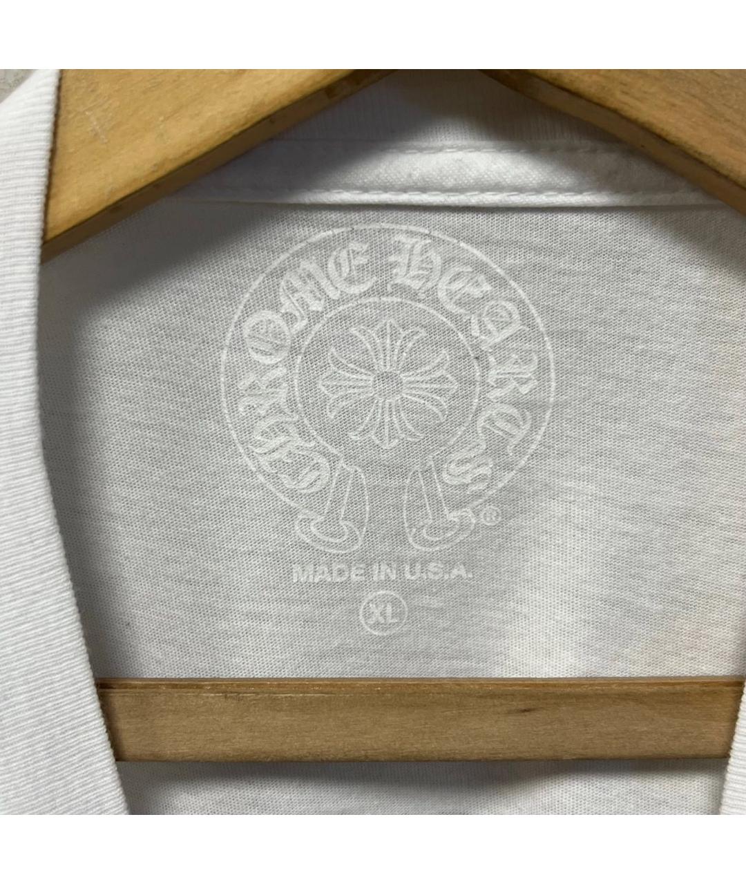 CHROME HEARTS Белая хлопковая футболка, фото 4