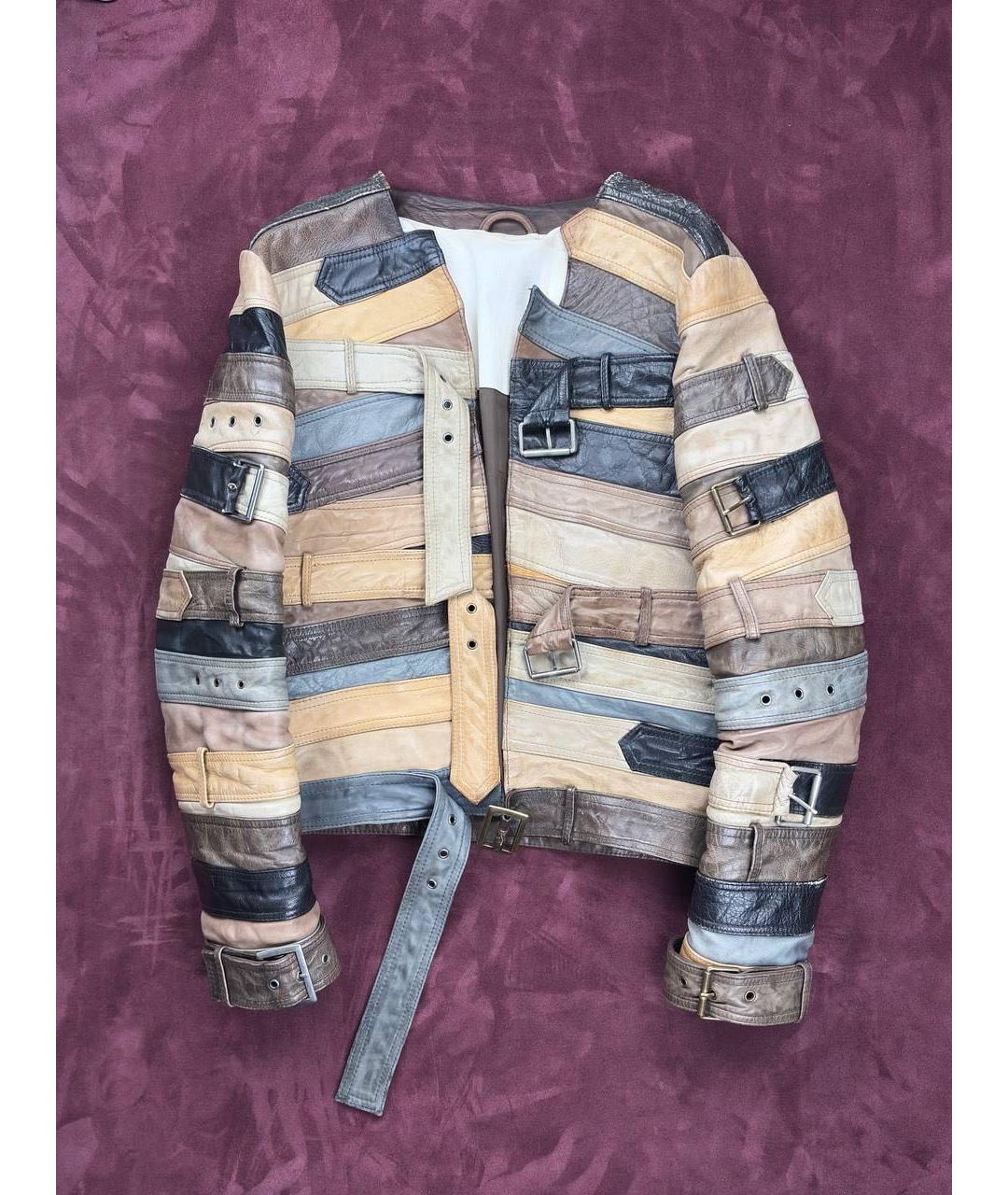 MAISON MARGIELA Мульти кожаная куртка, фото 6