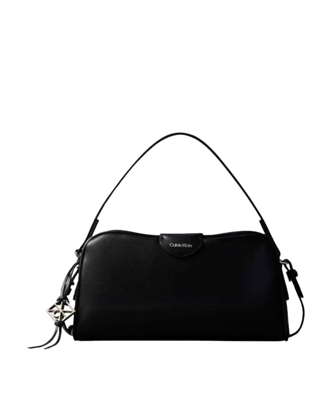 CALVIN KLEIN Черная сумка с короткими ручками из искусственной кожи, фото 1