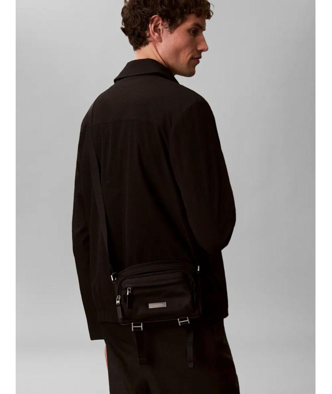 CALVIN KLEIN Черная сумка на плечо, фото 3