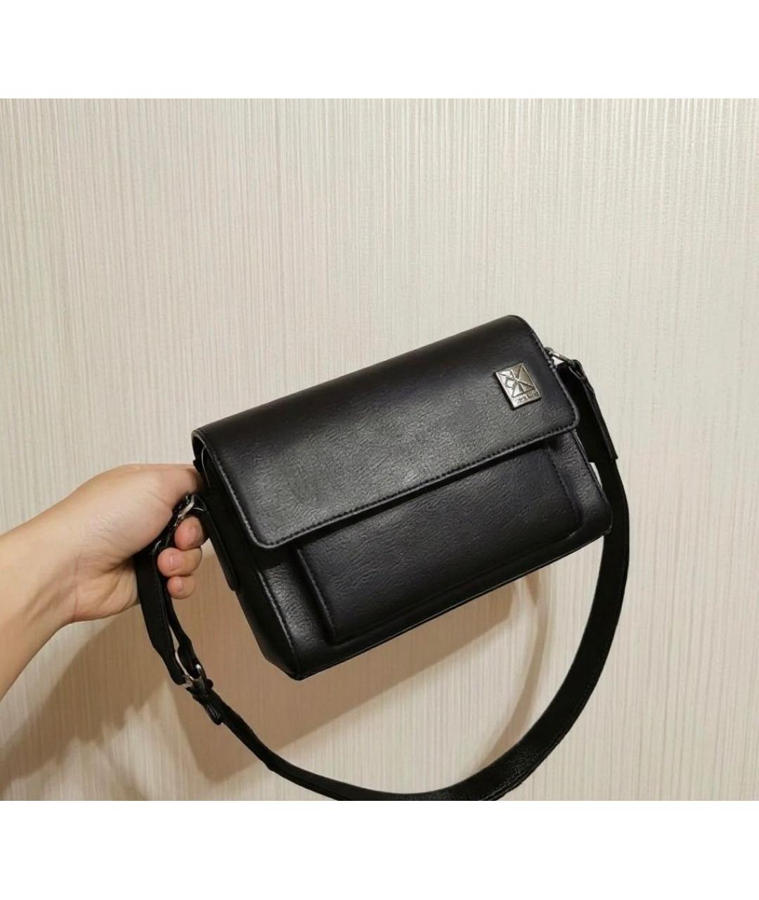 CALVIN KLEIN Черная сумка на плечо из искусственной кожи, фото 2