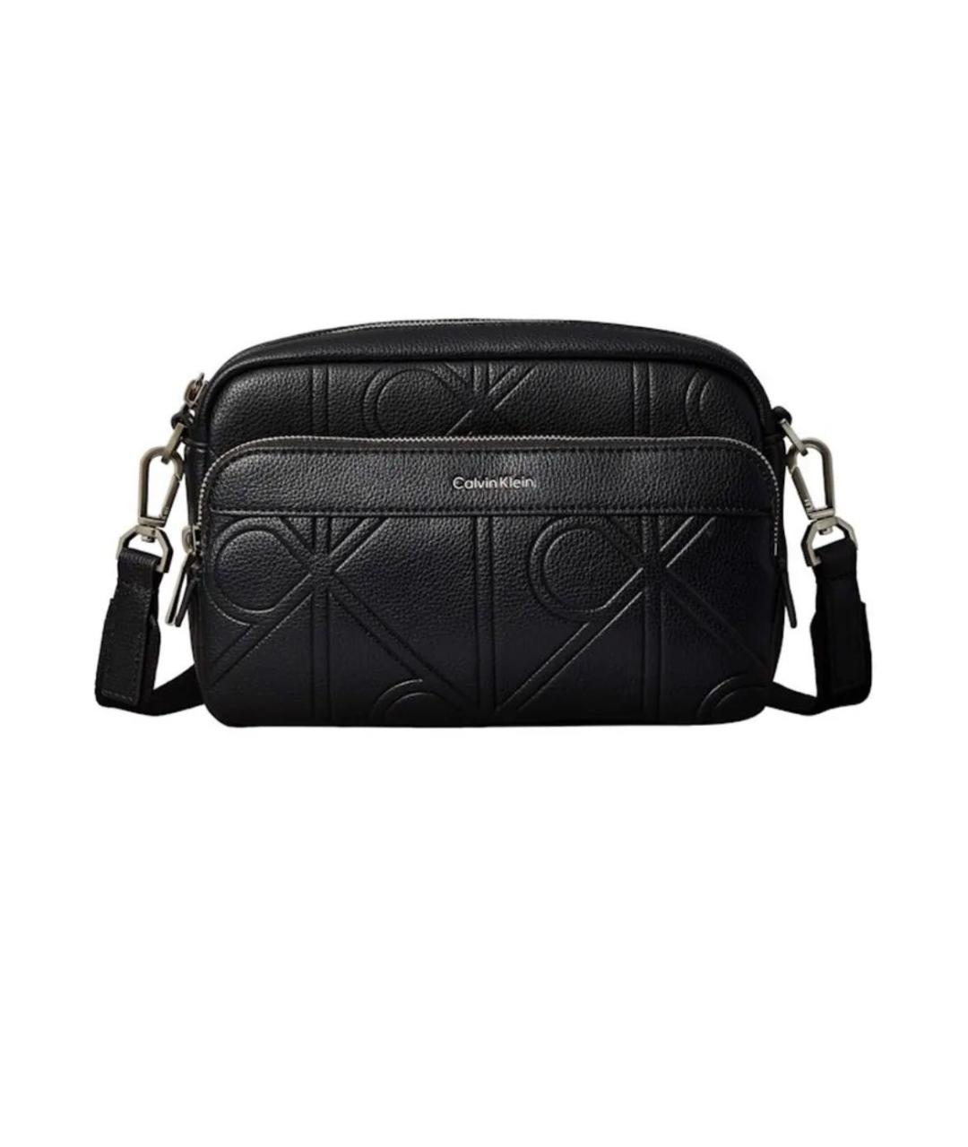 CALVIN KLEIN Черная сумка на плечо из искусственной кожи, фото 1