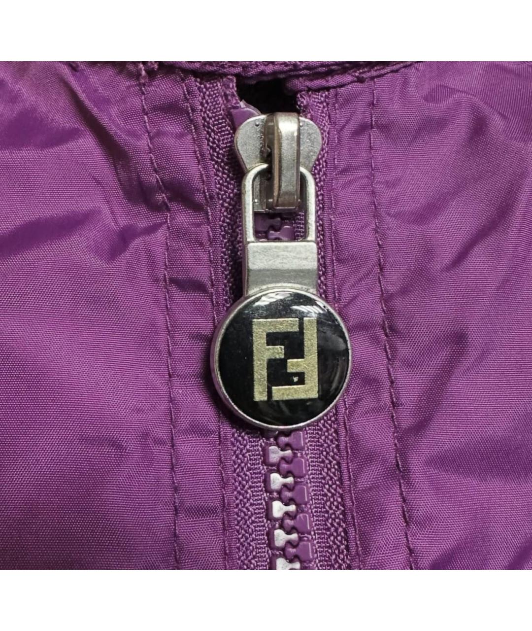 FENDI Фиолетовая полиэстеровая куртка, фото 6
