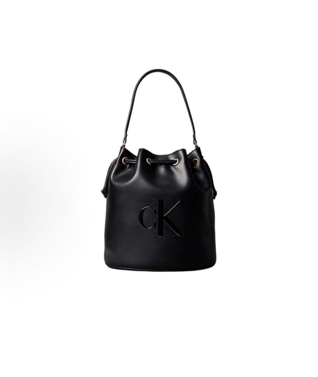 CALVIN KLEIN Черная сумка через плечо из искусственной кожи, фото 5