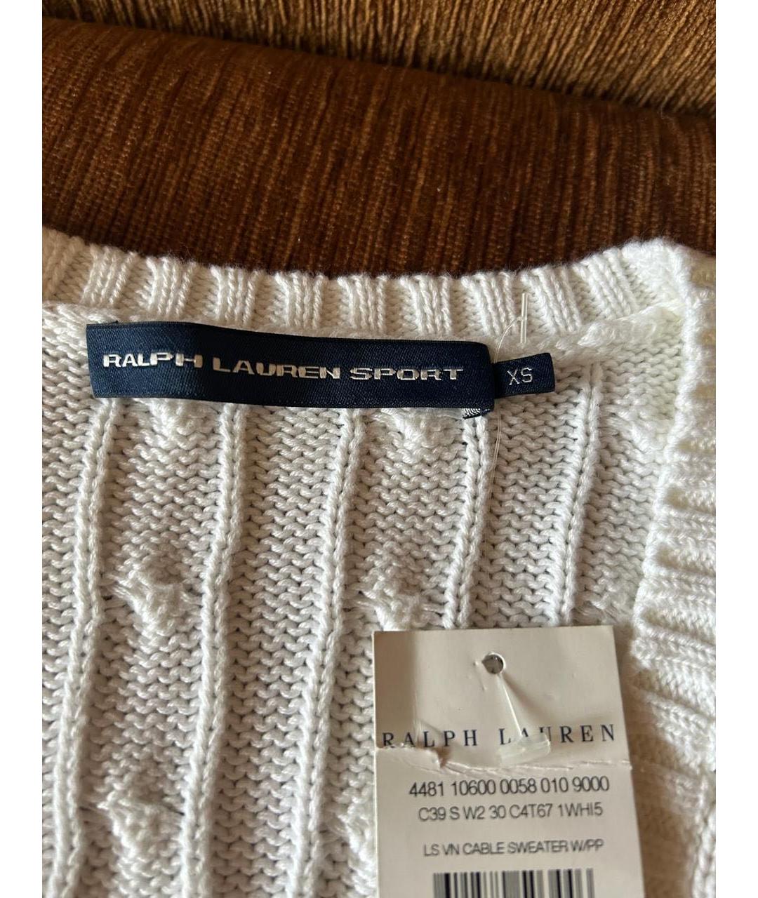 RALPH LAUREN Белый хлопковый джемпер / свитер, фото 3