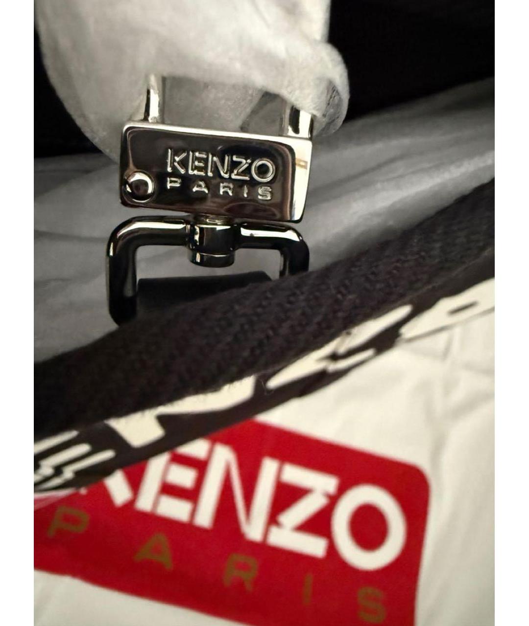 KENZO Черная хлопковая сумка тоут, фото 7