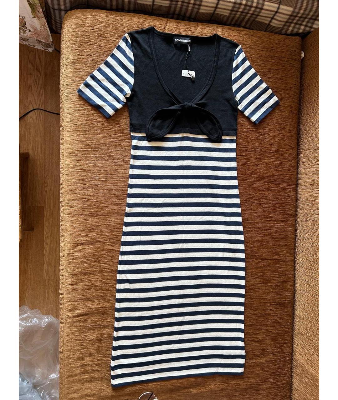 SONIA RYKIEL Мульти хлопковое платье, фото 7