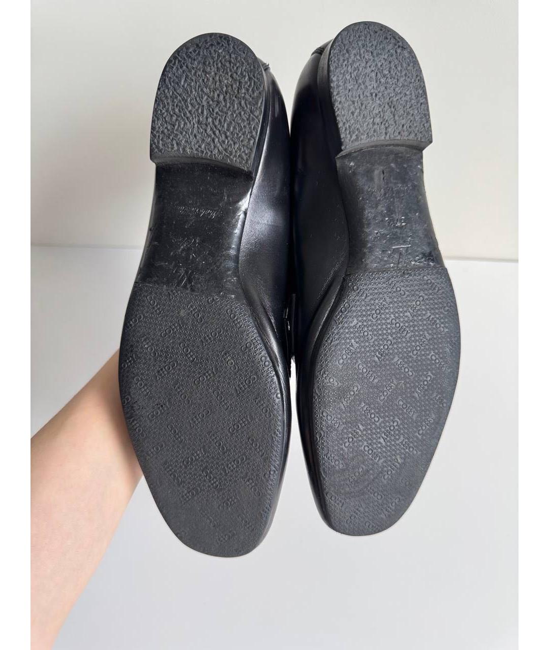 LOUIS VUITTON Черные кожаные лоферы, фото 4