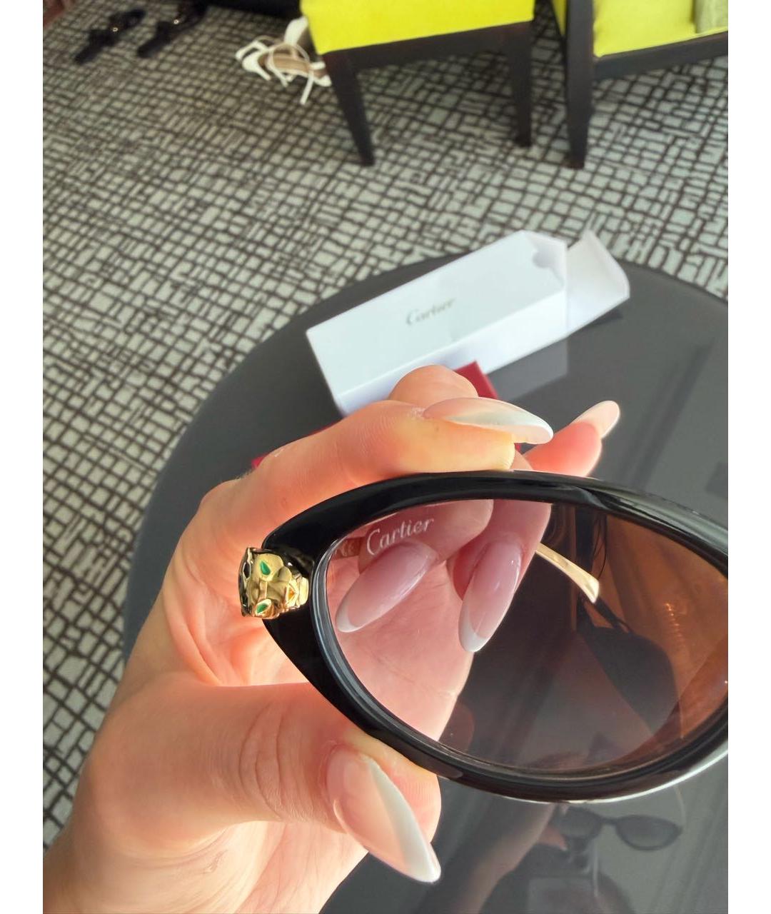 CARTIER Золотые металлические солнцезащитные очки, фото 4