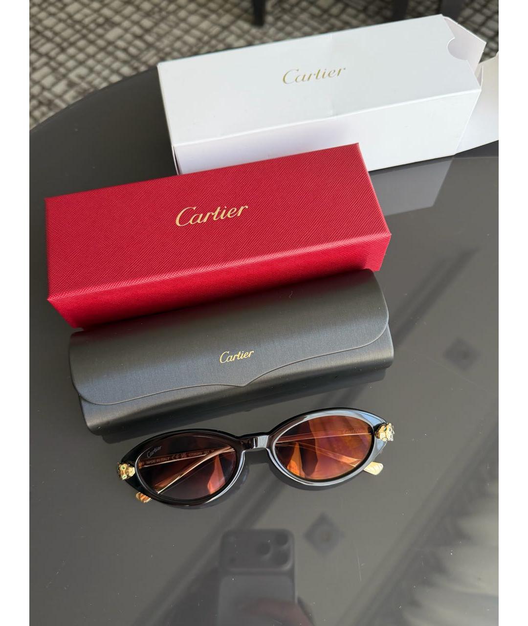 CARTIER Золотые металлические солнцезащитные очки, фото 5