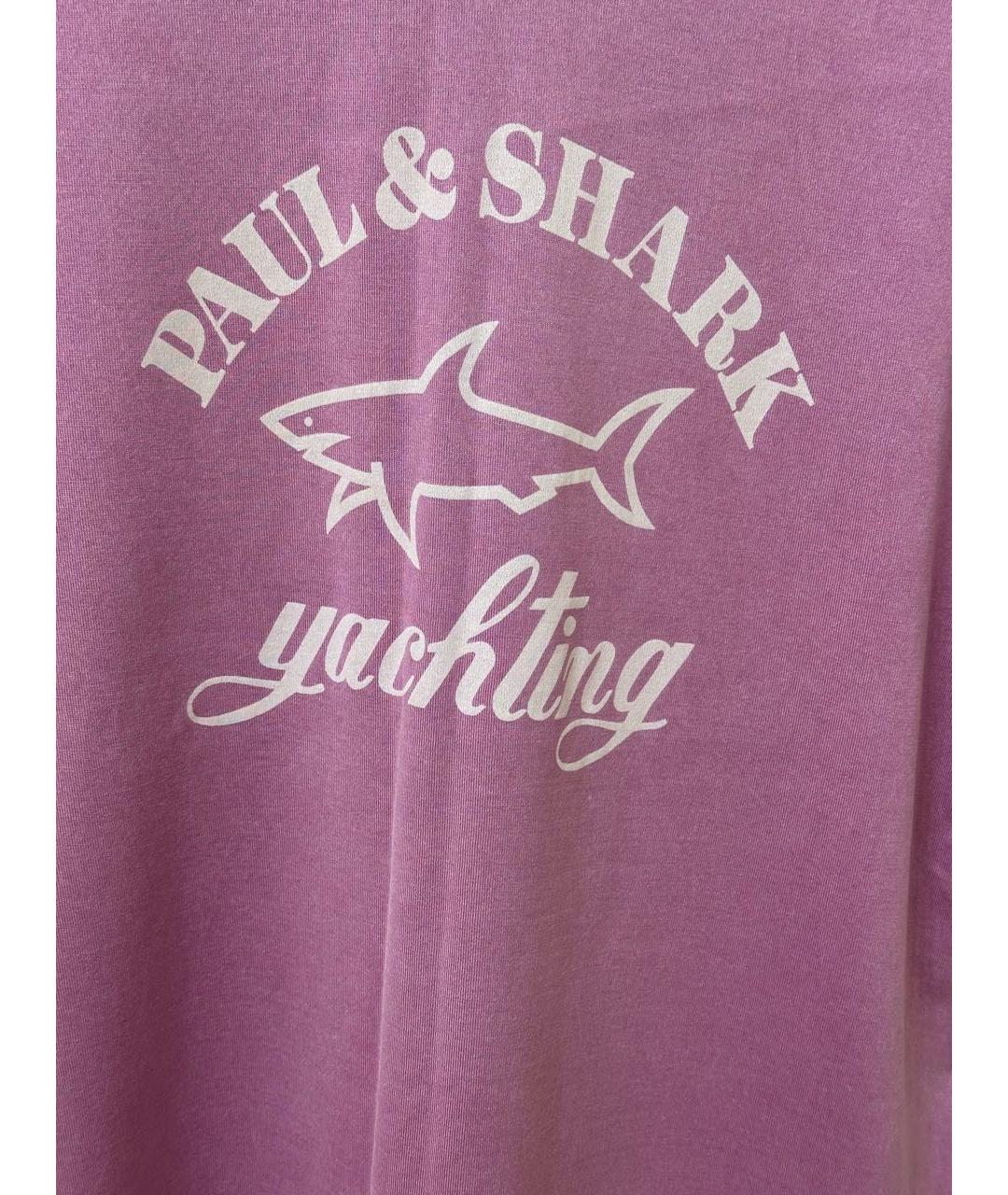 PAUL & SHARK Розовая хлопковая футболка, фото 6