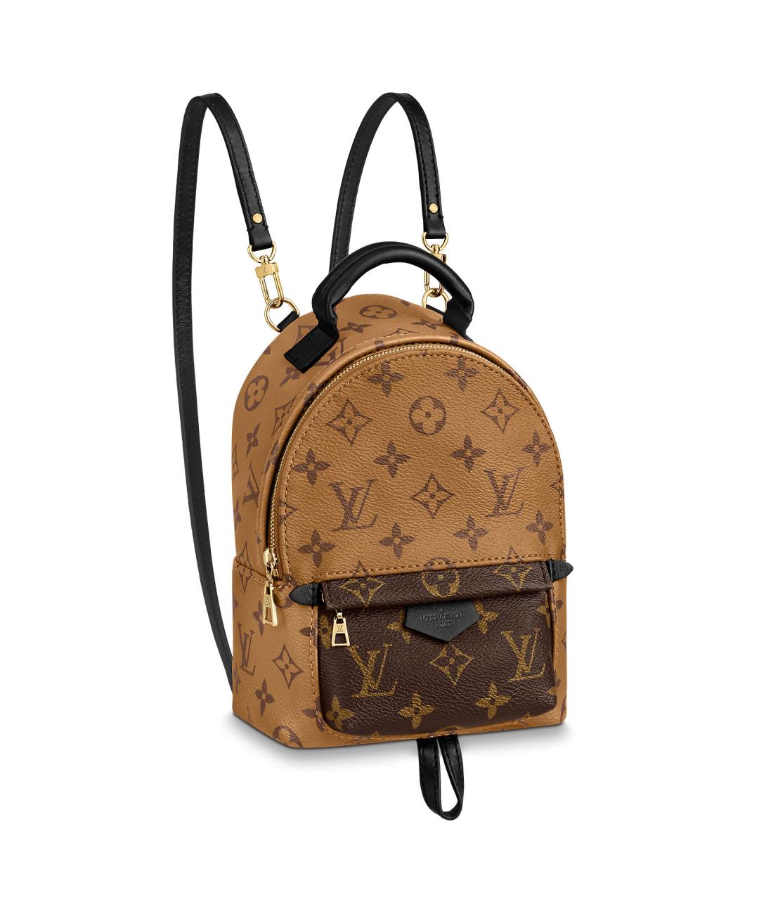 LOUIS VUITTON Коричневый канва рюкзак, фото 9