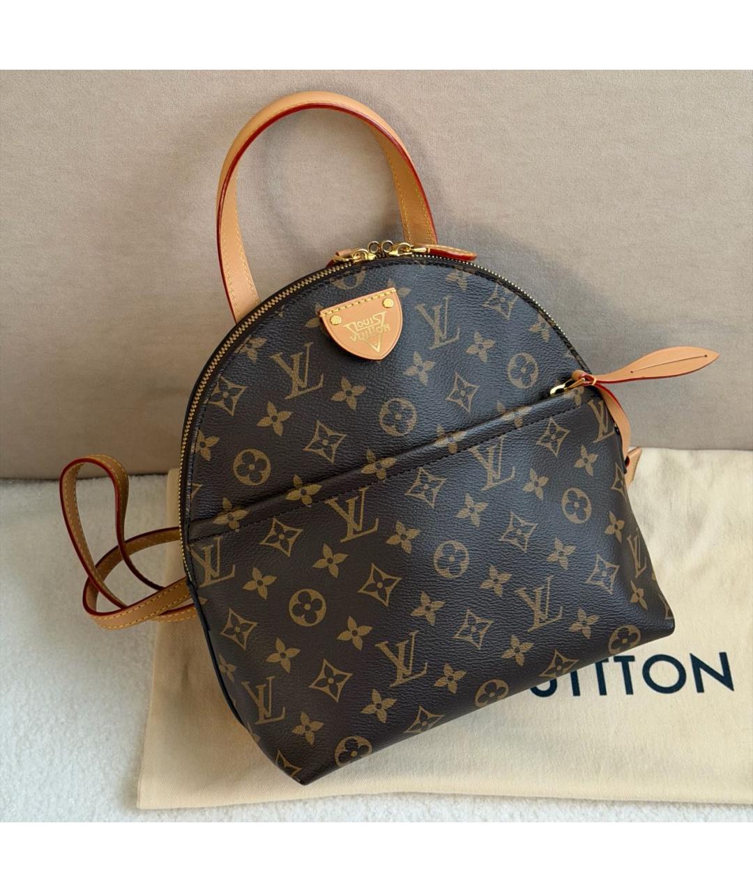 LOUIS VUITTON Коричневый канва рюкзак, фото 8
