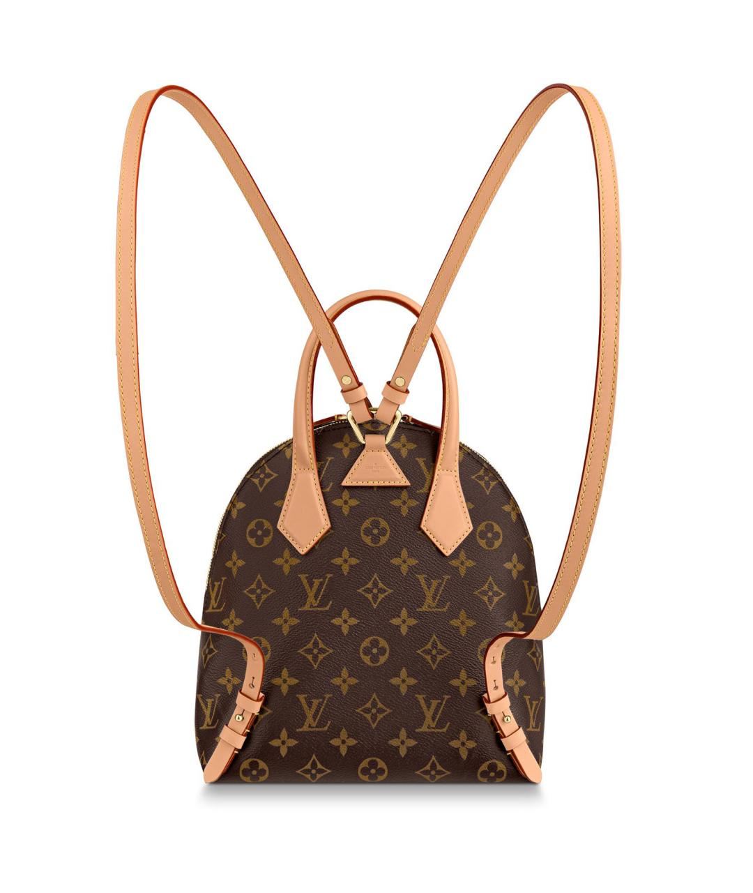 LOUIS VUITTON Коричневый канва рюкзак, фото 4