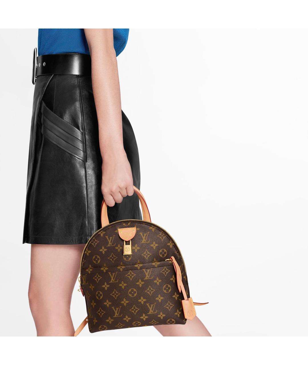 LOUIS VUITTON Коричневый канва рюкзак, фото 7