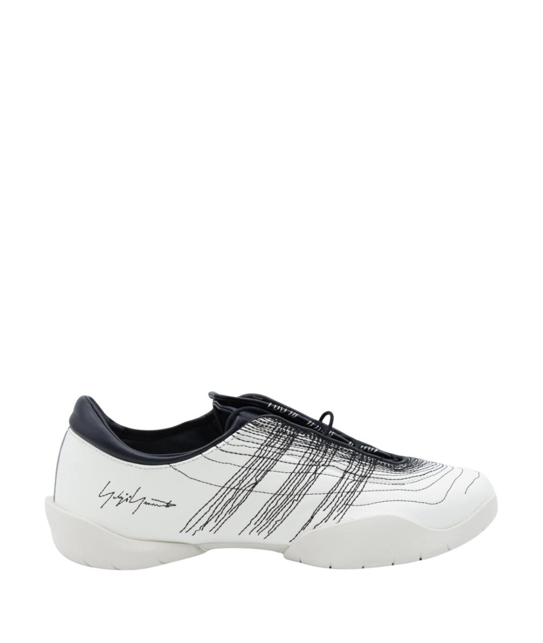 Y-3 Белые кожаные низкие кроссовки / кеды, фото 1