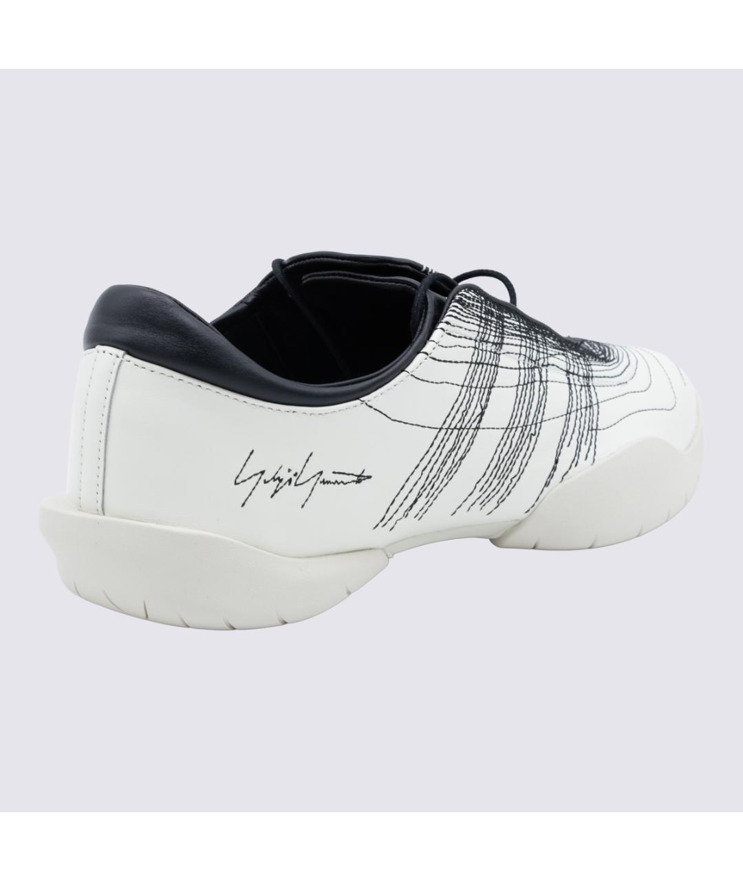 Y-3 Белые кожаные низкие кроссовки / кеды, фото 3