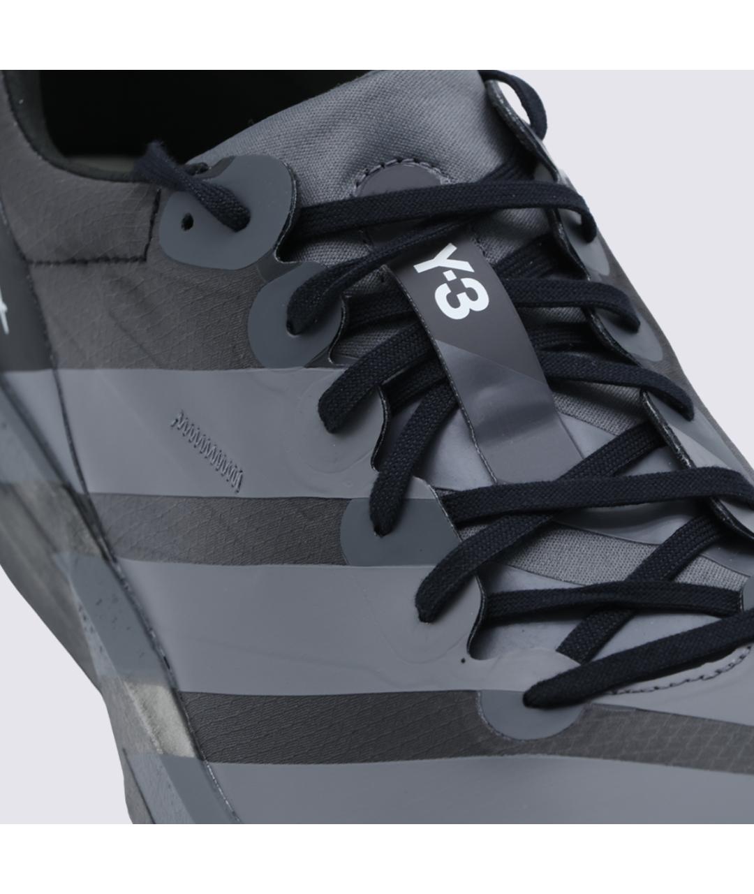 Y-3 Черные низкие кроссовки / кеды, фото 4
